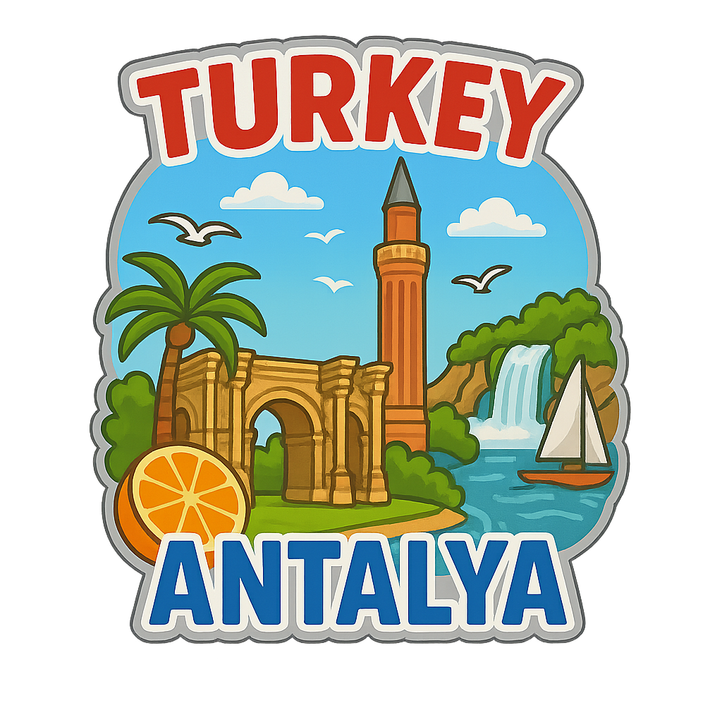 Antalya Ahşap Magnet – Toptan UV Baskılı Retro Hediyelik Magnet