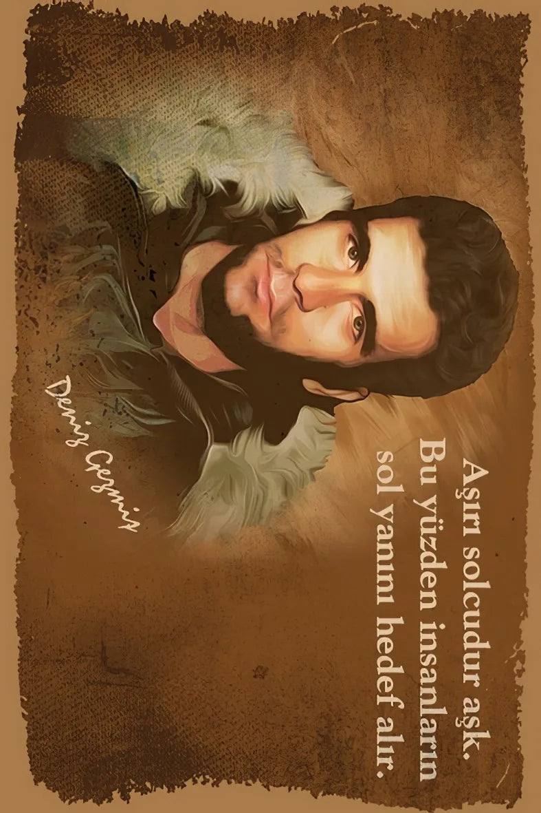 Deniz Gezmiş Retro Ahşap Poster No:419