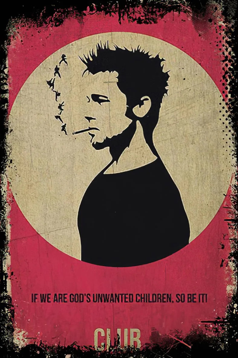 Fight Club Retro Ahşap Poster No:251
