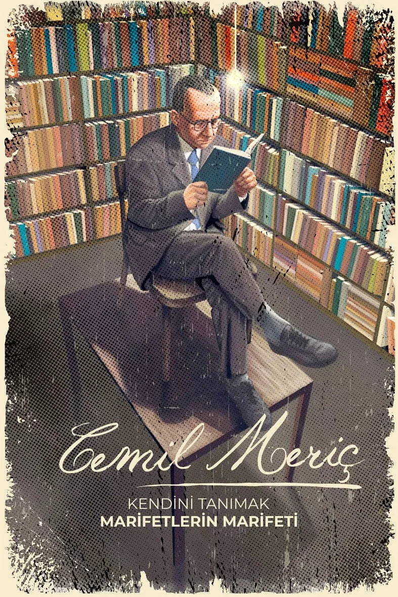 Cemil Meriç Retro Ahşap Poster No:557