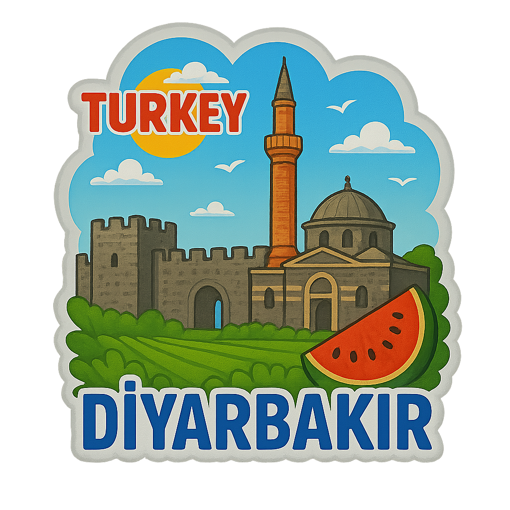Diyarbakır Ahşap Magnet – Toptan UV Baskılı Retro Hediyelik Magnet