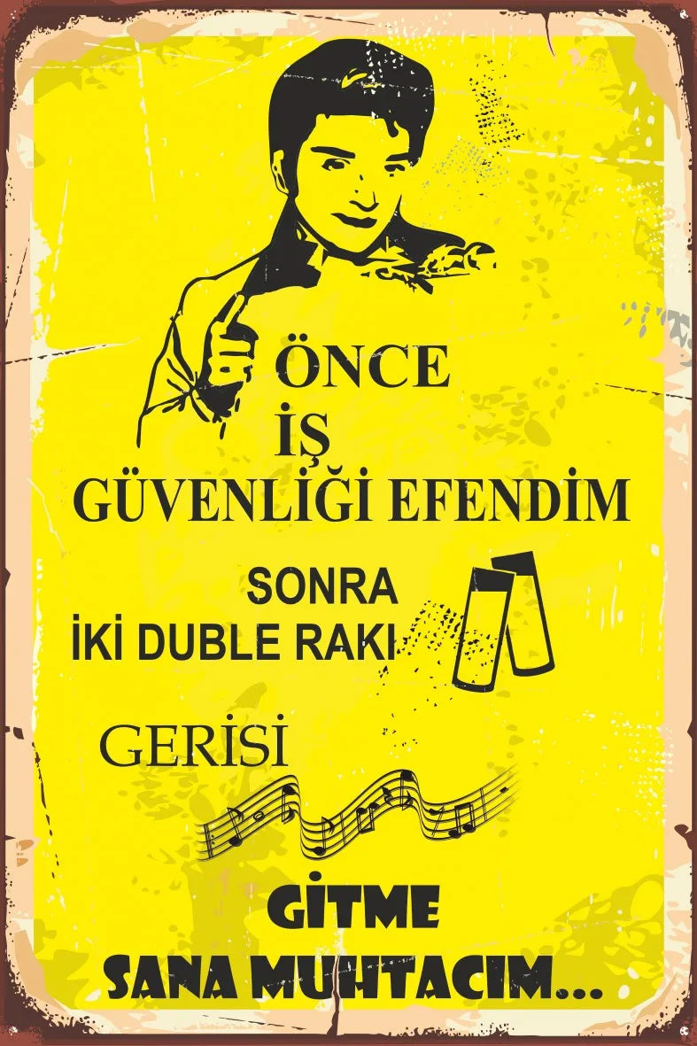 Alkol Temalı Retro Ahşap Poster No:610