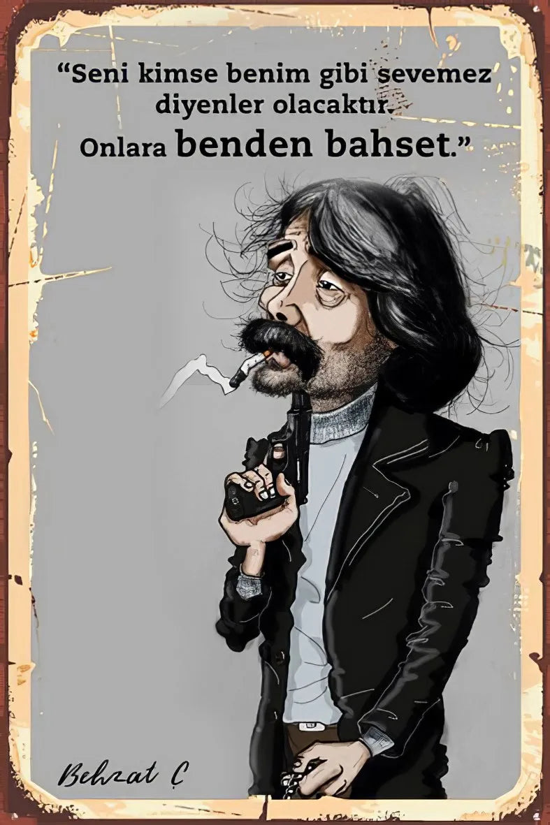 Behzat Ç Retro Ahşap Poster No:102