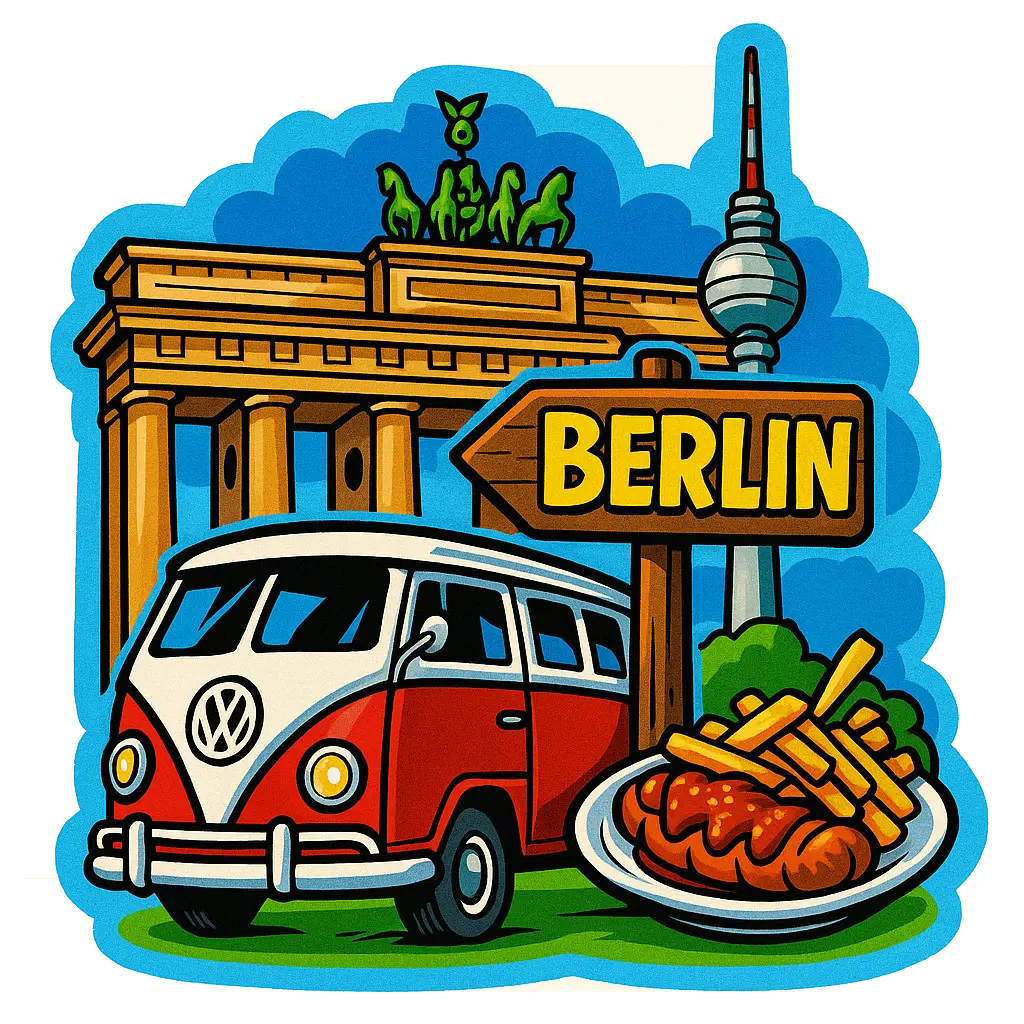 Berlin Ahşap Magnet – Toptan UV Baskılı Retro Hediyelik Magnet