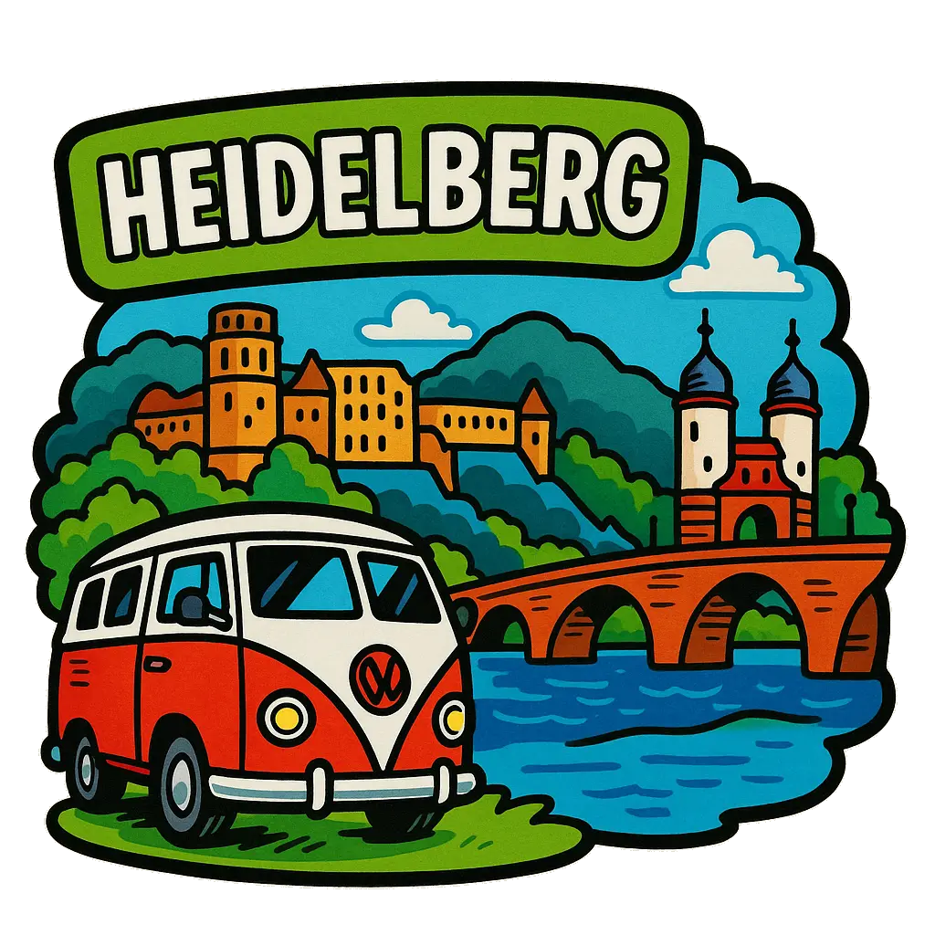 Heidelberg Ahşap Magnet – Toptan UV Baskılı Retro Hediyelik Magnet