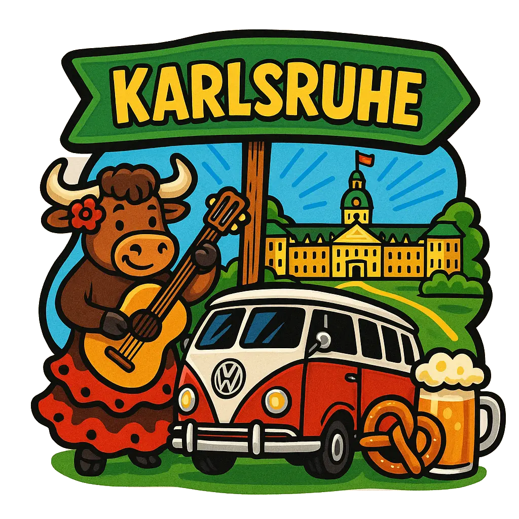 Karlsruhe Ahşap Magnet – Toptan UV Baskılı Retro Hediyelik Magnet