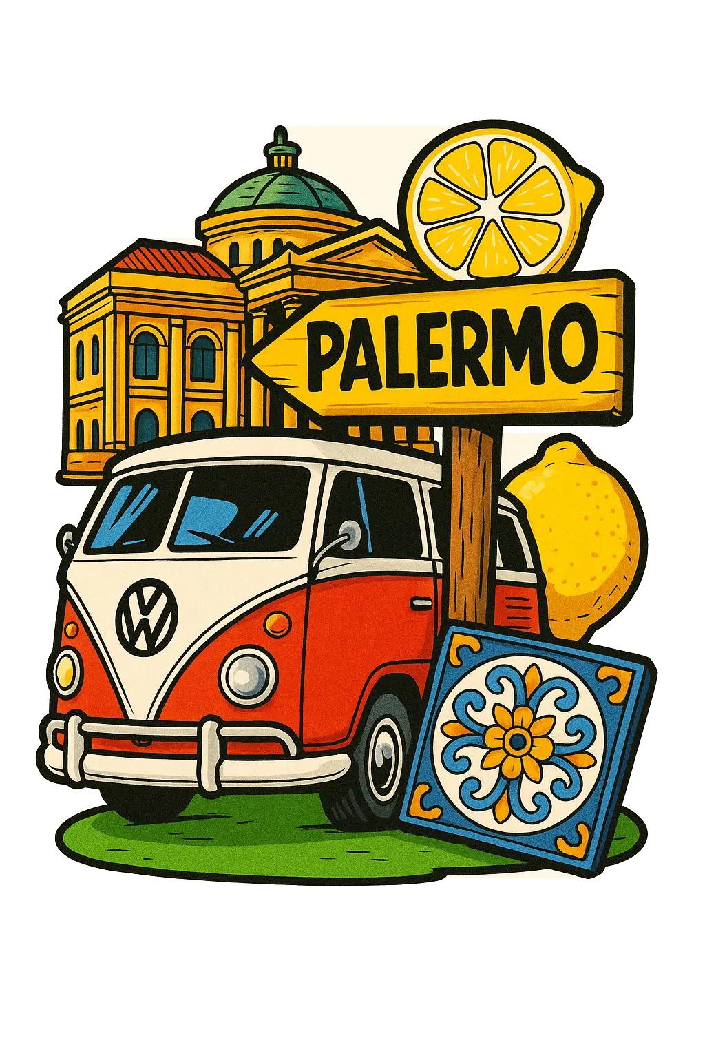 Palermo Ahşap Magnet – Toptan UV Baskılı Retro Hediyelik Magnet