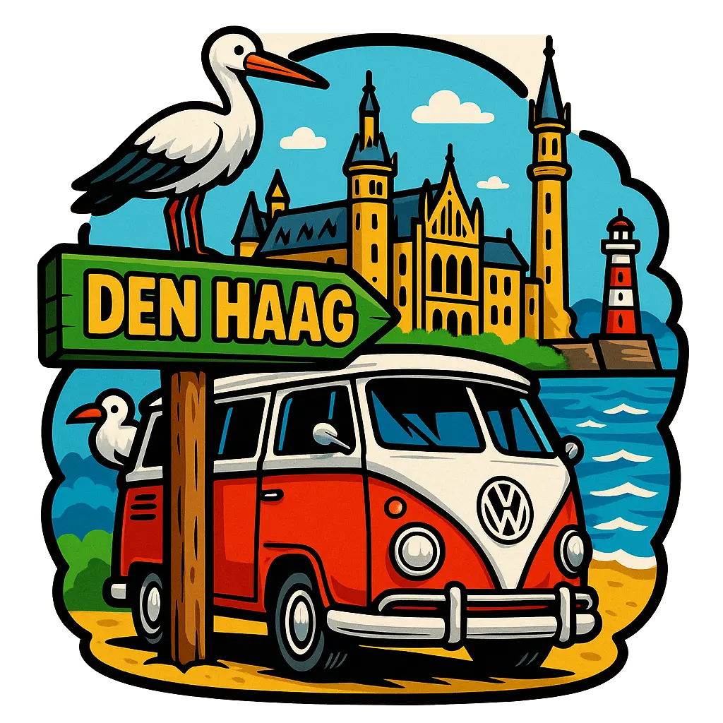 Den Haag Ahşap Magnet – Toptan UV Baskılı Retro Hediyelik Magnet