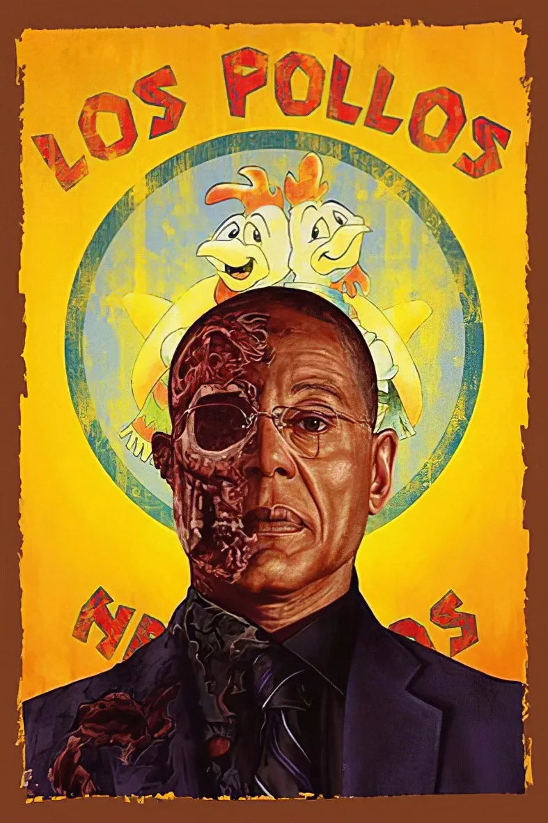 Los Pollos Retro Ahşap Poster No:280