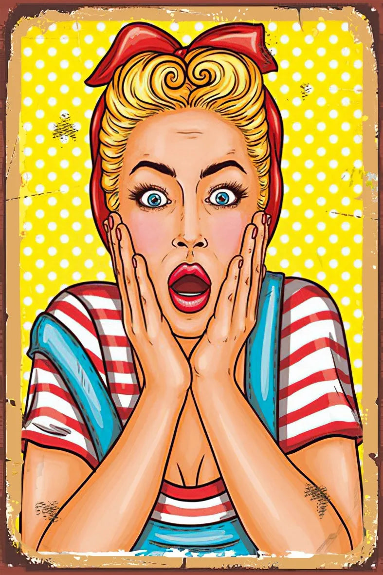 Popart Retro Ahşap Poster No:211