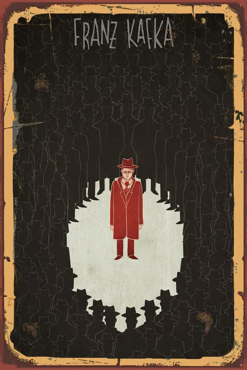 Franz Kafka Retro Ahşap Poster No:695