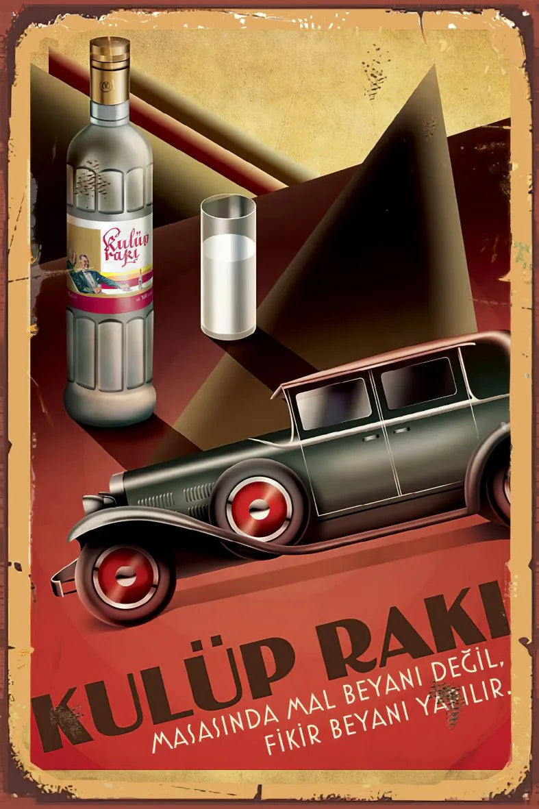 Alkol Temalı Ahşap Poster No:761