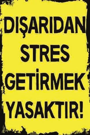 Dışarıdan Stres Getirmek Yasaktır Retro Ahşap Poster No:1073