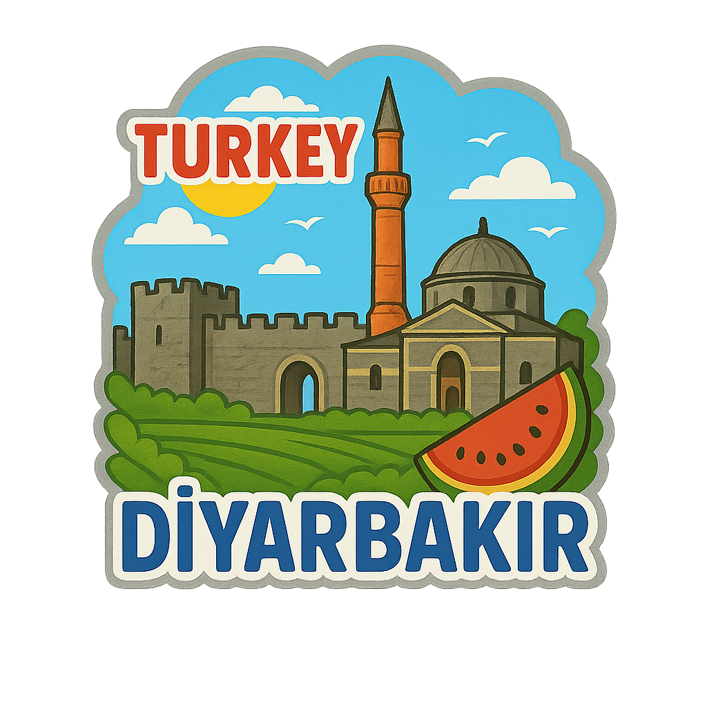 Diyarbakır Ahşap Magnet – Toptan UV Baskılı Retro Hediyelik Magnet