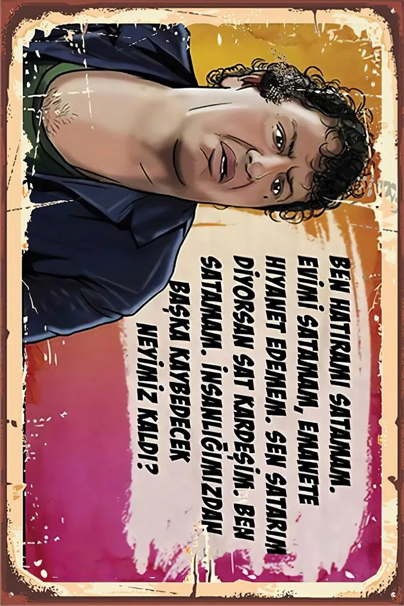 Ben Hatıramı Satamam Retro Ahşap Poster No:385