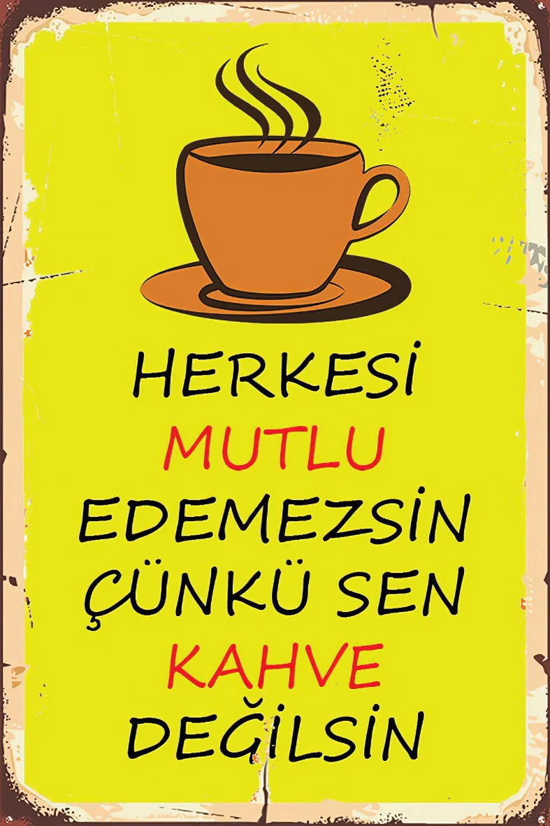 Kahve Temalı Retro Ahşap Poster No:410