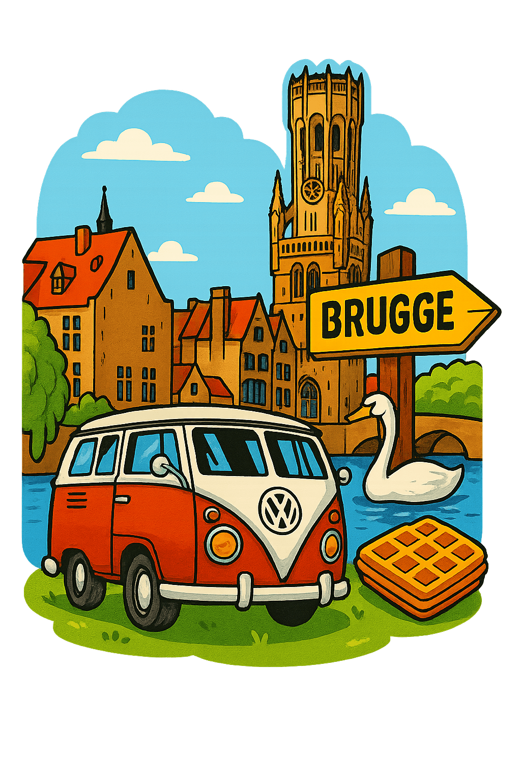Brugge Ahşap Magnet – Toptan UV Baskılı Retro Hediyelik Magnet - ST Baskı Merkezi