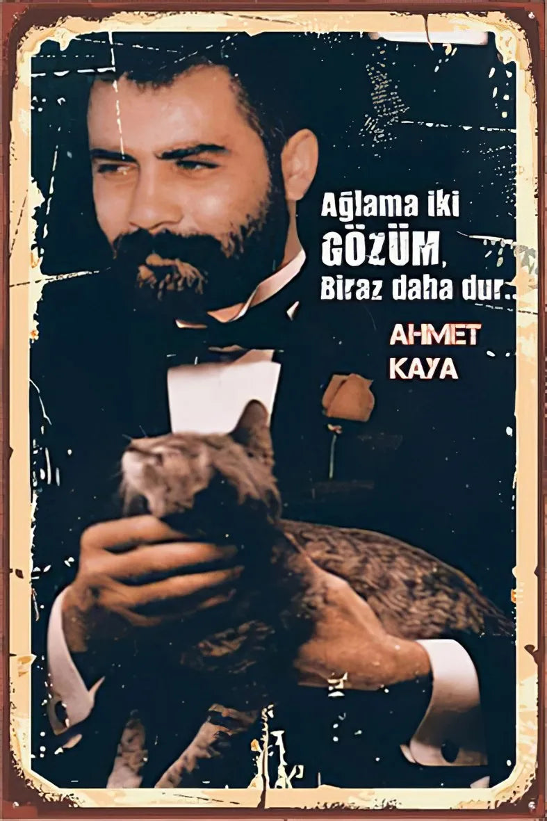 Ahmet Kaya Retro Ahşap Poster No:88