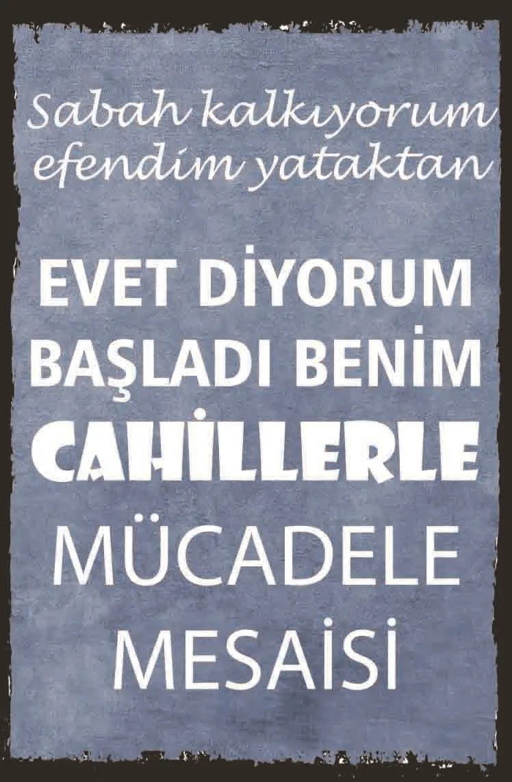 Cahillerle Mücadele Mesaisi Retro Ahşap Poster No:1114