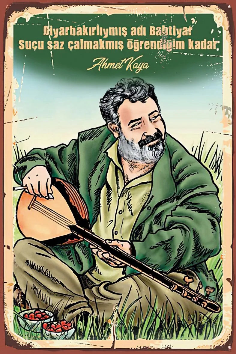 Ahmet Kaya Retro Ahşap Poster No:301