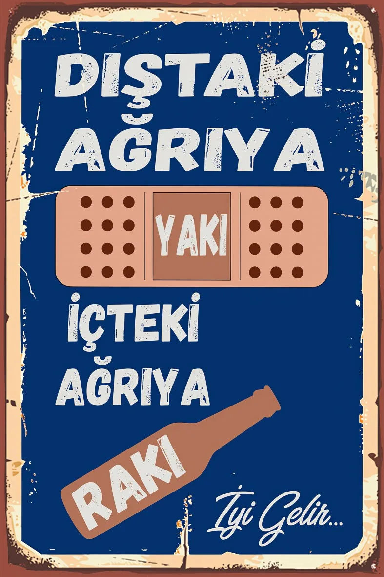 Alkol Temalı Ahşap Poster No:543