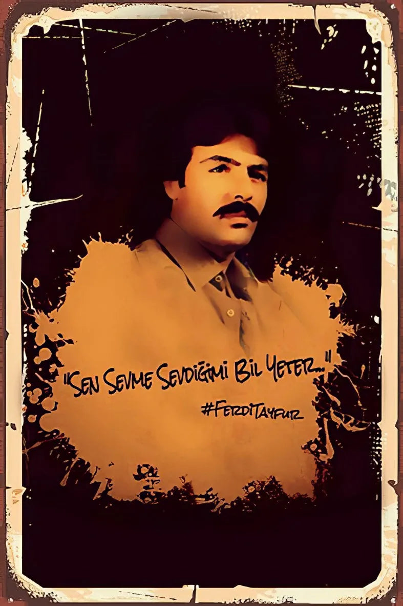 Ferdi Tayfur Retro Ahşap Poster No:99