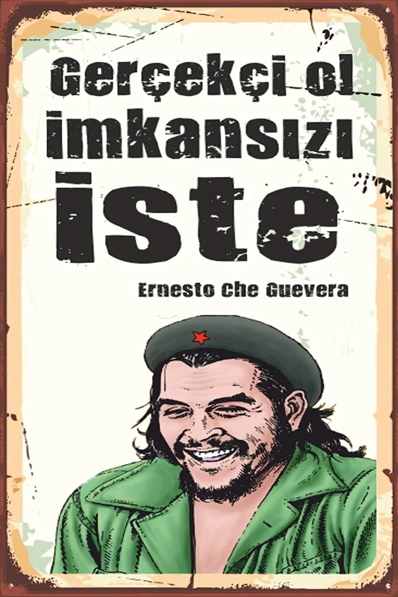 Che Guevera Retro Ahşap Poster No:640