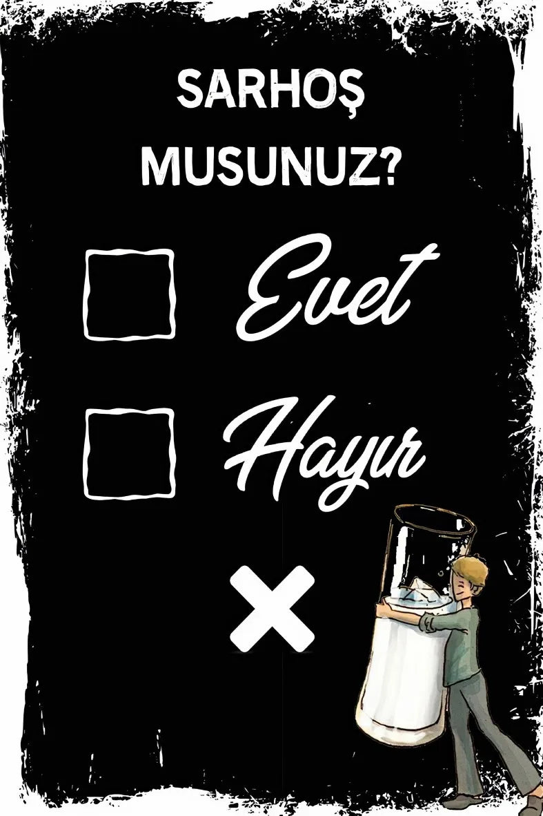 Alkol Temalı Ahşap Poster No:360