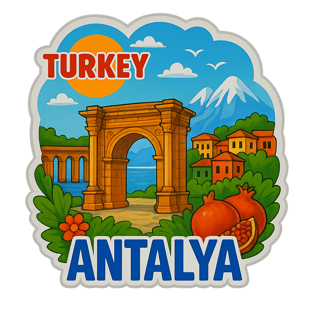 Antalya Ahşap Magnet – Toptan UV Baskılı Retro Hediyelik Magnet