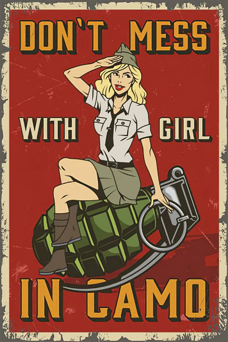 Dont Mess Retro Ahşap Poster No:274