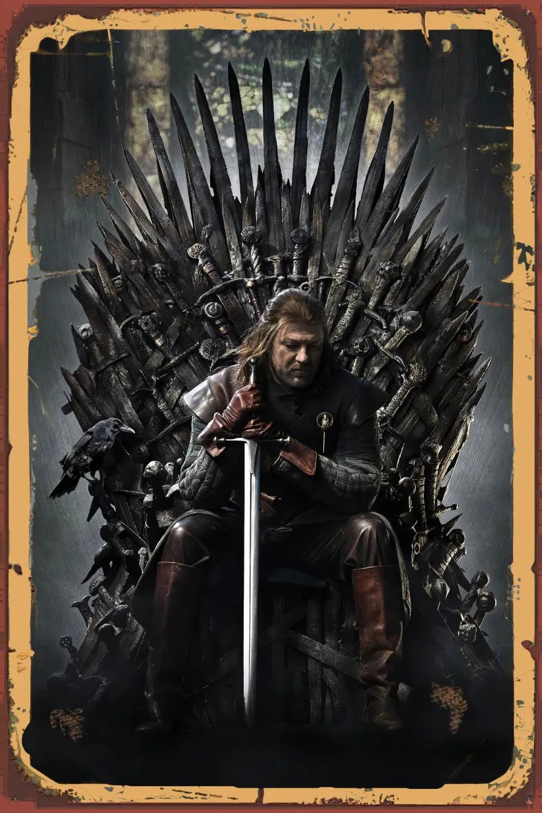 Game Of Thrones Retro Ahşap Poster No:883