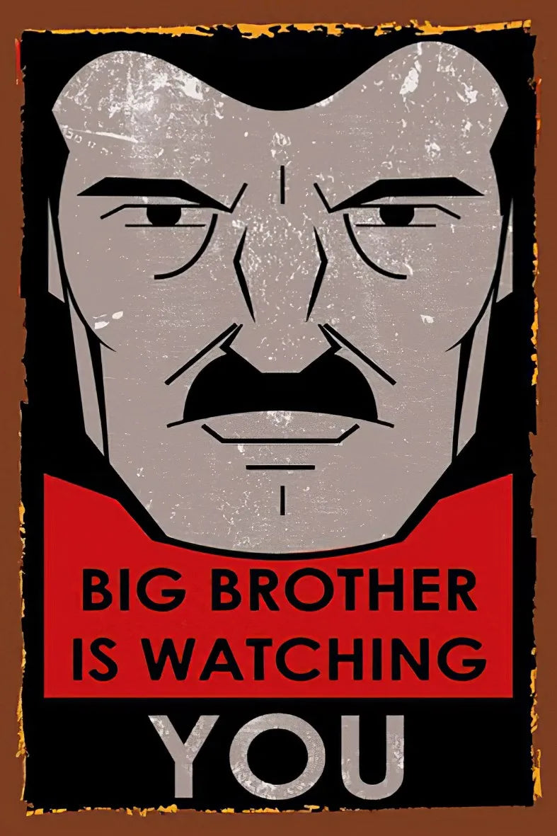 Big Brother Retro Ahşap Poster No:87