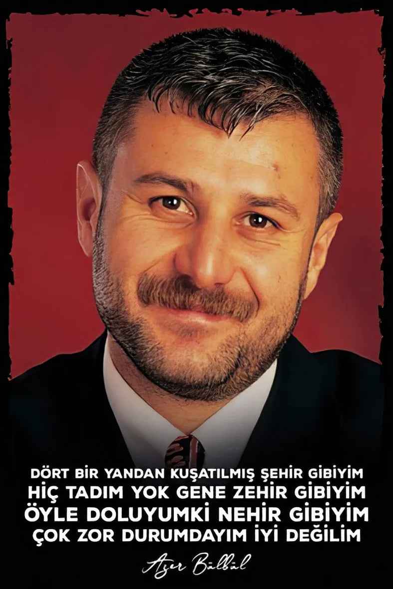 Azer Bülbül Retro Ahşap Poster No:64