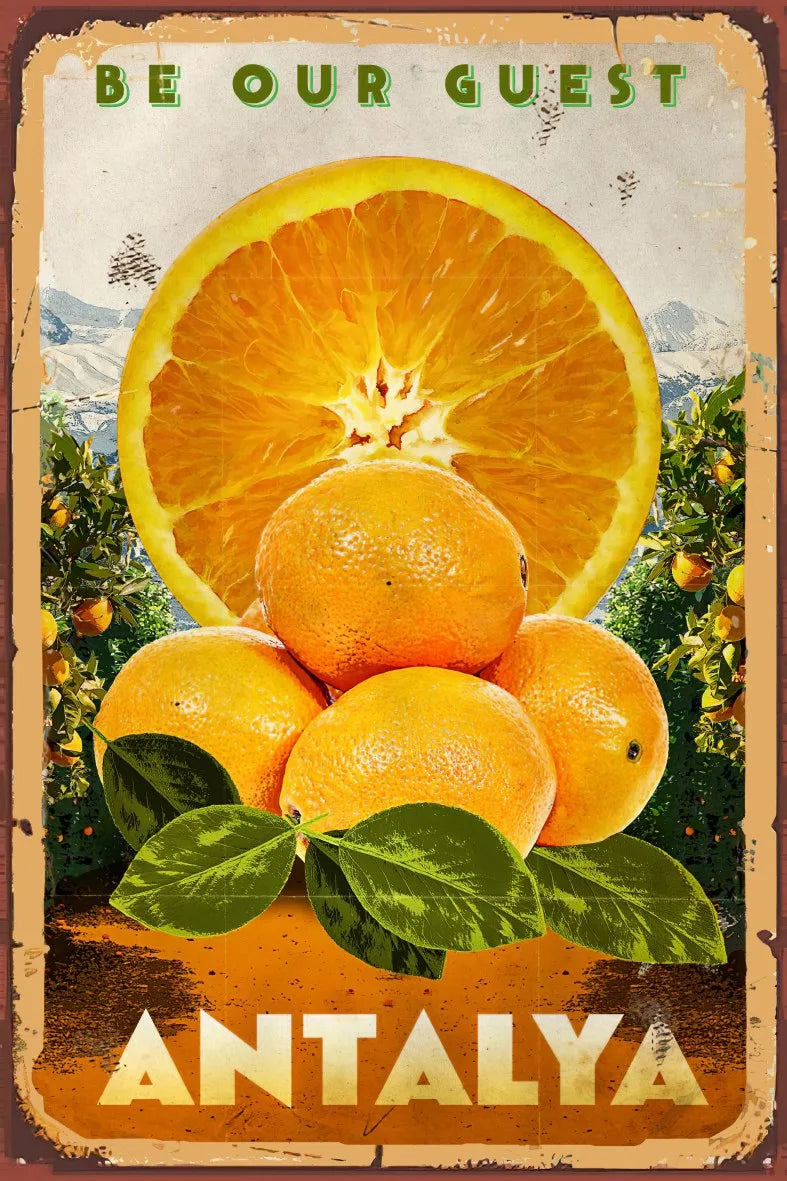 Antalya Retro Ahşap Poster No:715