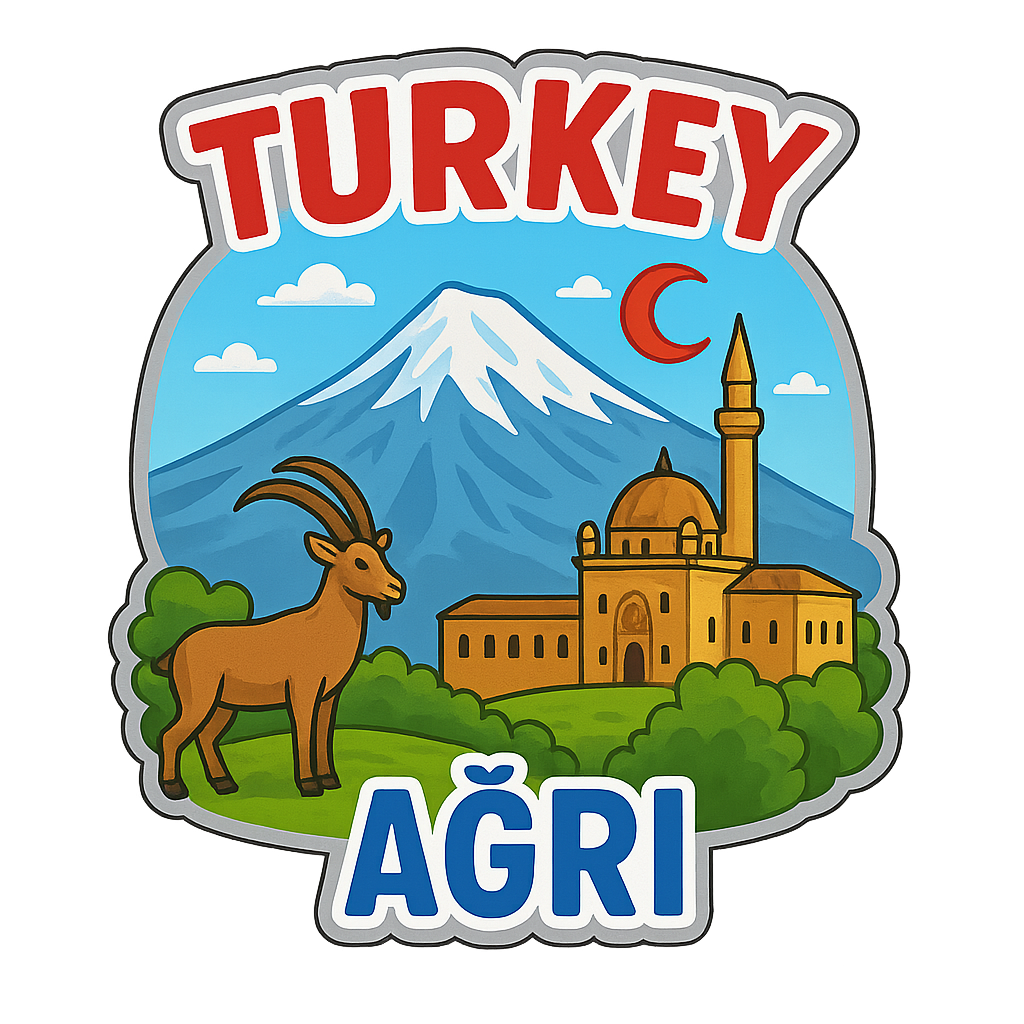 Ağrı Ahşap Magnet – Toptan UV Baskılı Retro Hediyelik Magnet