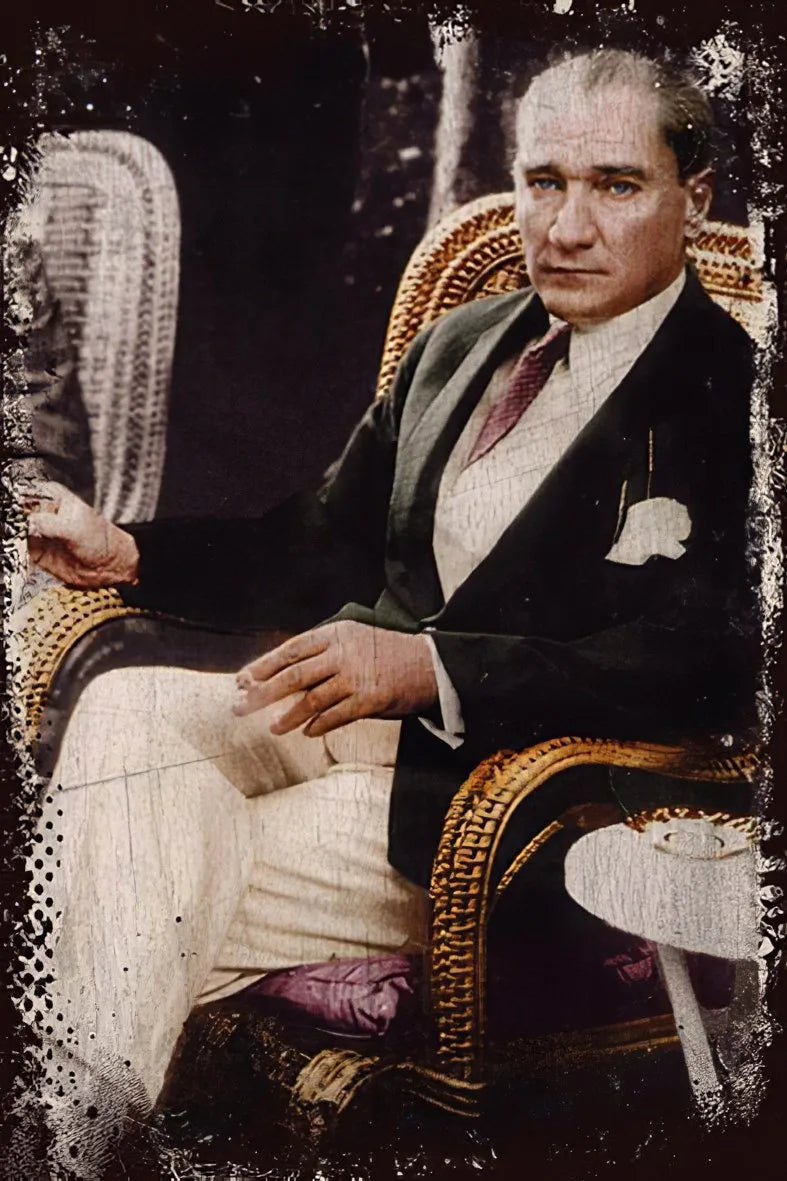 Atatürk Retro Ahşap Poster No:227