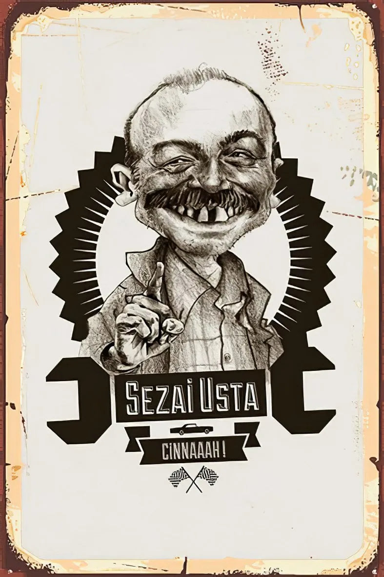 Sezai Usta Retro Ahşap Poster No:96