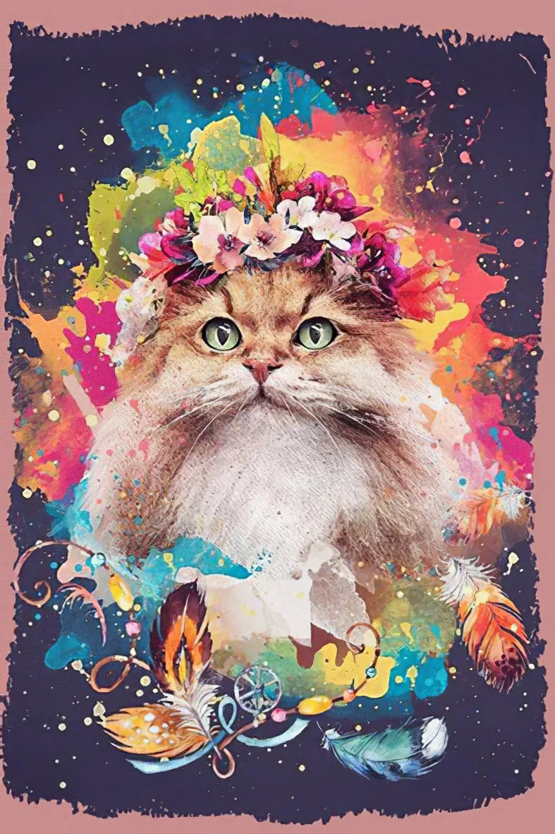 Kedi Retro Ahşap Poster No:321