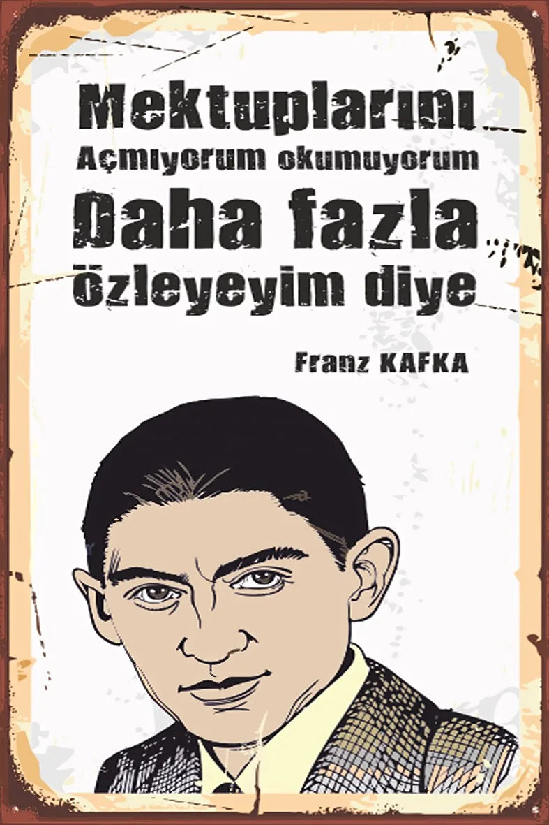 Franz Kafka Retro Ahşap Poster No:638