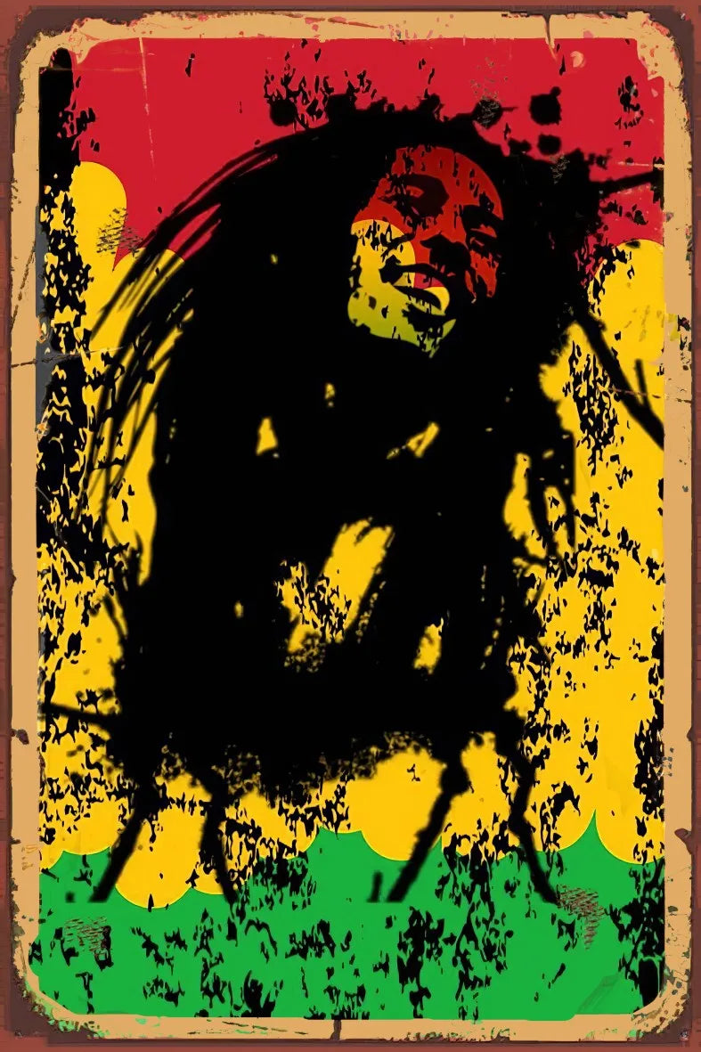 Bob Marley Retro Ahşap Poster No:999