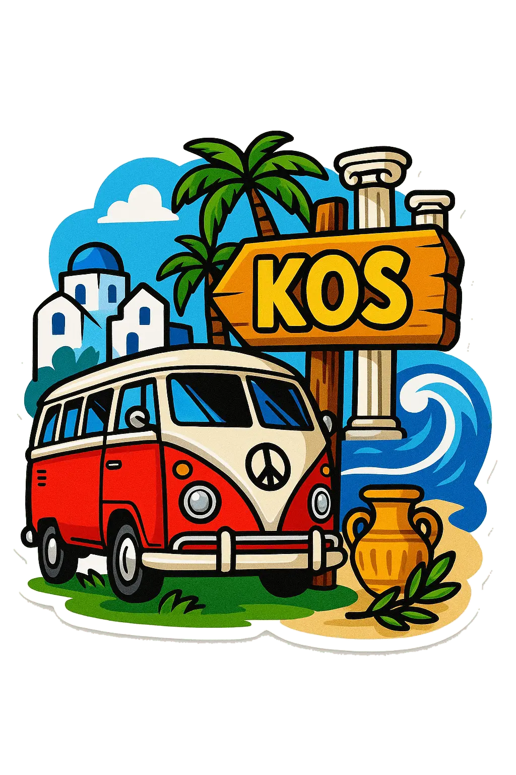 Kos Ahşap Magnet – Toptan UV Baskılı Retro Hediyelik Magnet - ST Baskı Merkezi