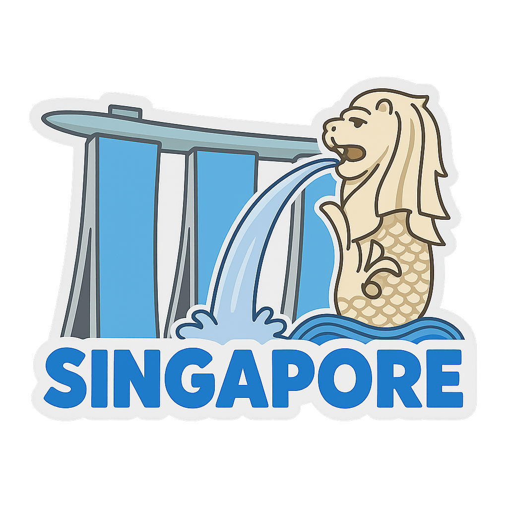 Singapore Ahşap Magnet – Toptan UV Baskılı Retro Hediyelik Magnet - ST Baskı Merkezi