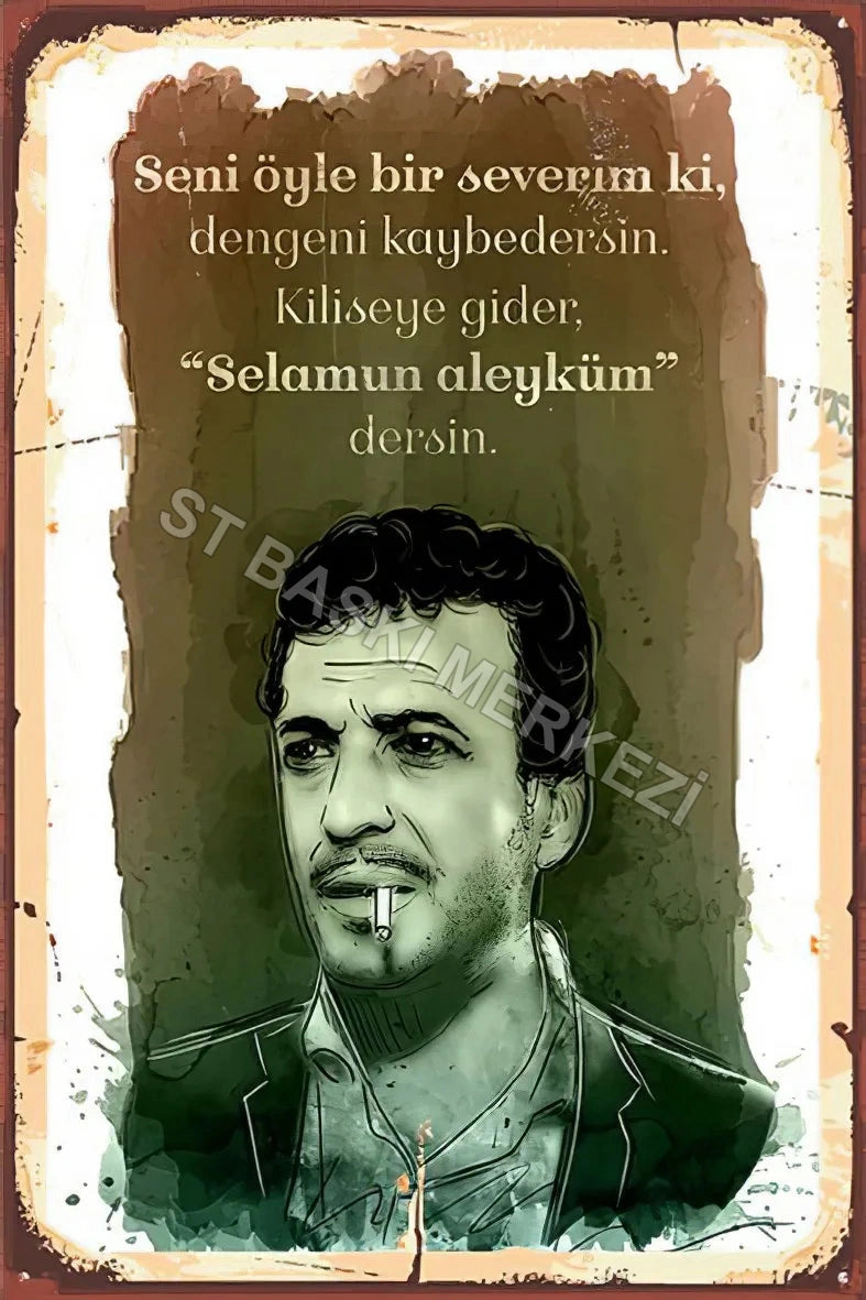Turist Ömer Retro Ahşap Poster No:204