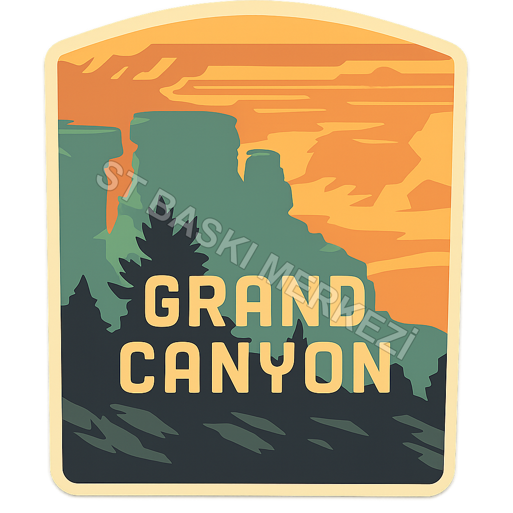 Grand Canyon Ahşap Magnet – Toptan UV Baskılı Retro Hediyelik Magnet