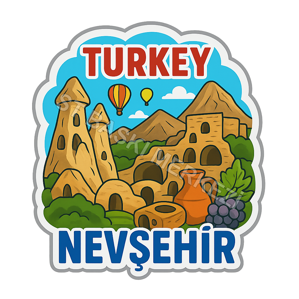 Nevşehir Ahşap Magnet – Toptan UV Baskılı Retro Hediyelik Magnet