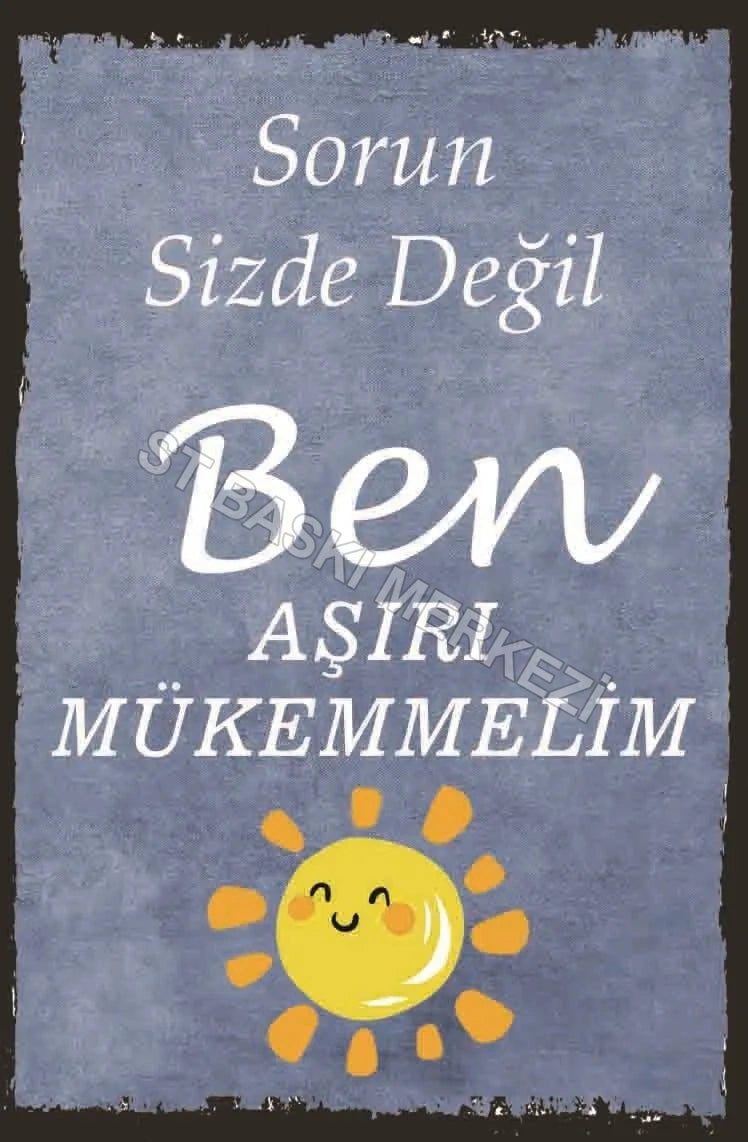 Aşırı Mükemmelim Retro Ahşap Poster No:1115