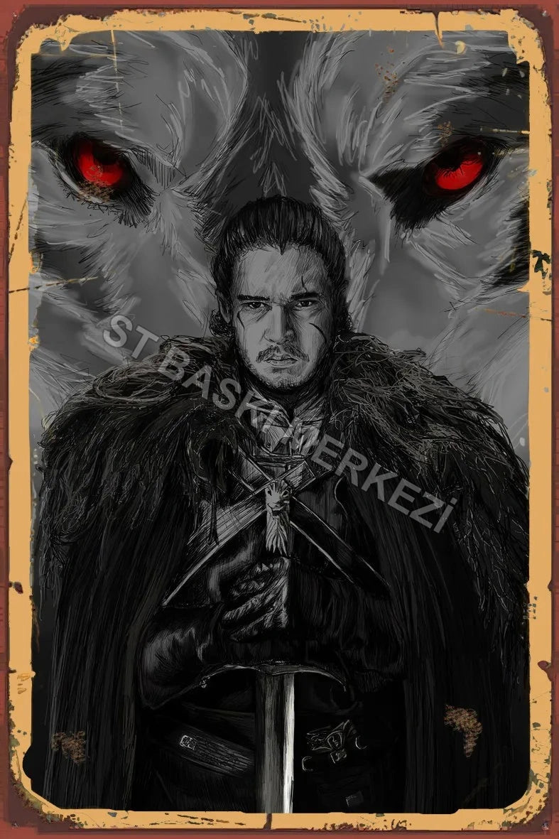 Game Of Thrones Retro Ahşap Poster No:886