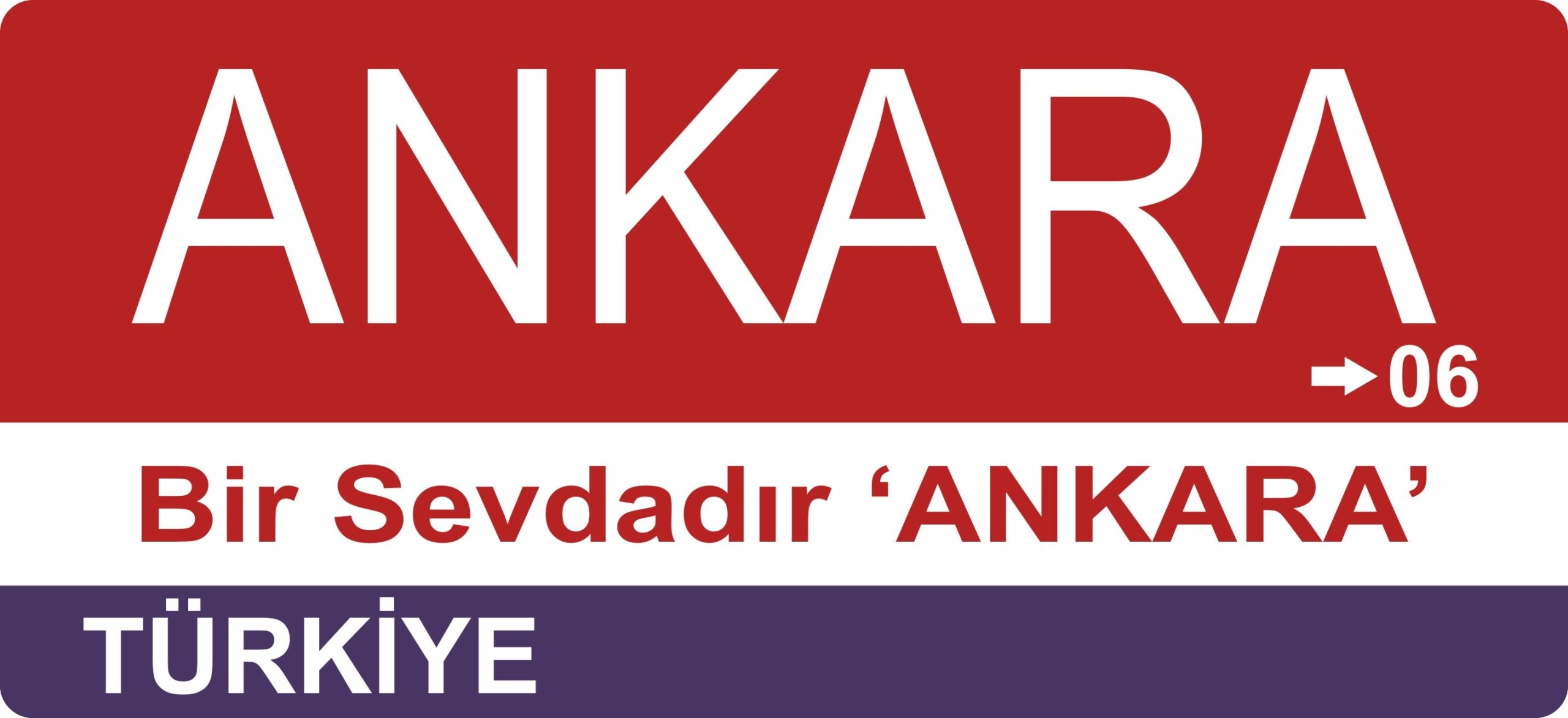 Ankara Sokak Tabelası Ahşap Poster 11x24cm
