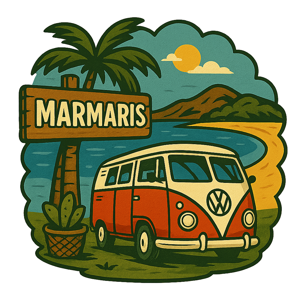 Marmaris Ahşap Magnet – Toptan UV Baskılı Retro Hediyelik Magnet