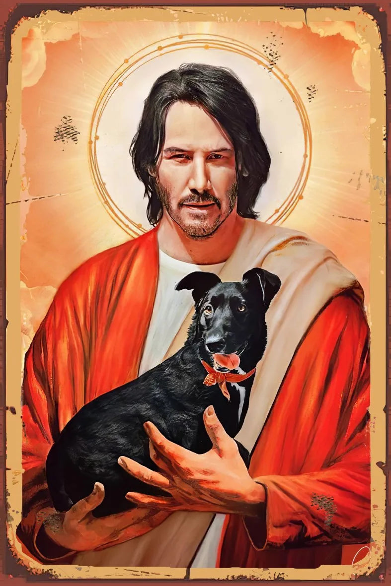 Jesus Retro Ahşap Poster No:925